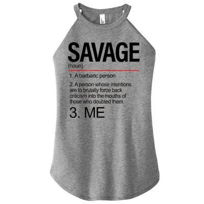 Definition Of Savage Women's Perfect Tri Rocker Tank