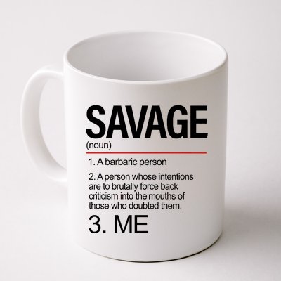 Definition Of Savage Coffee Mug