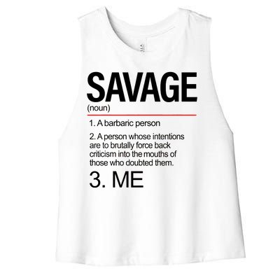 Definition Of Savage Women's Racerback Cropped Tank