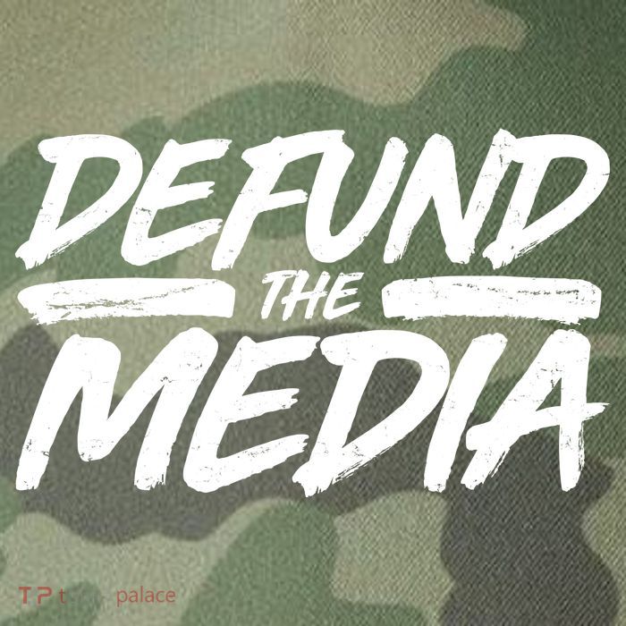 Defund The Media Distressed Legacy Tie Dye Trucker Hat