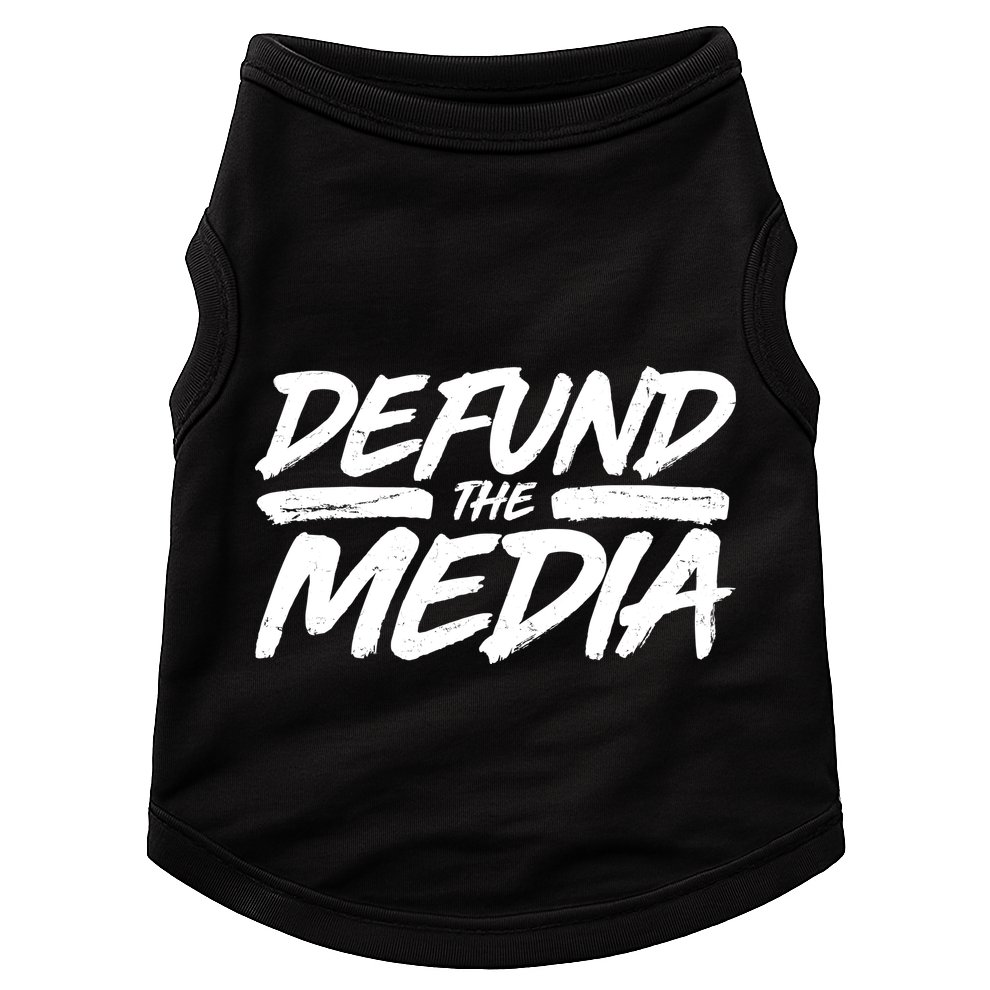 Defund The Media Distressed Doggie Tank