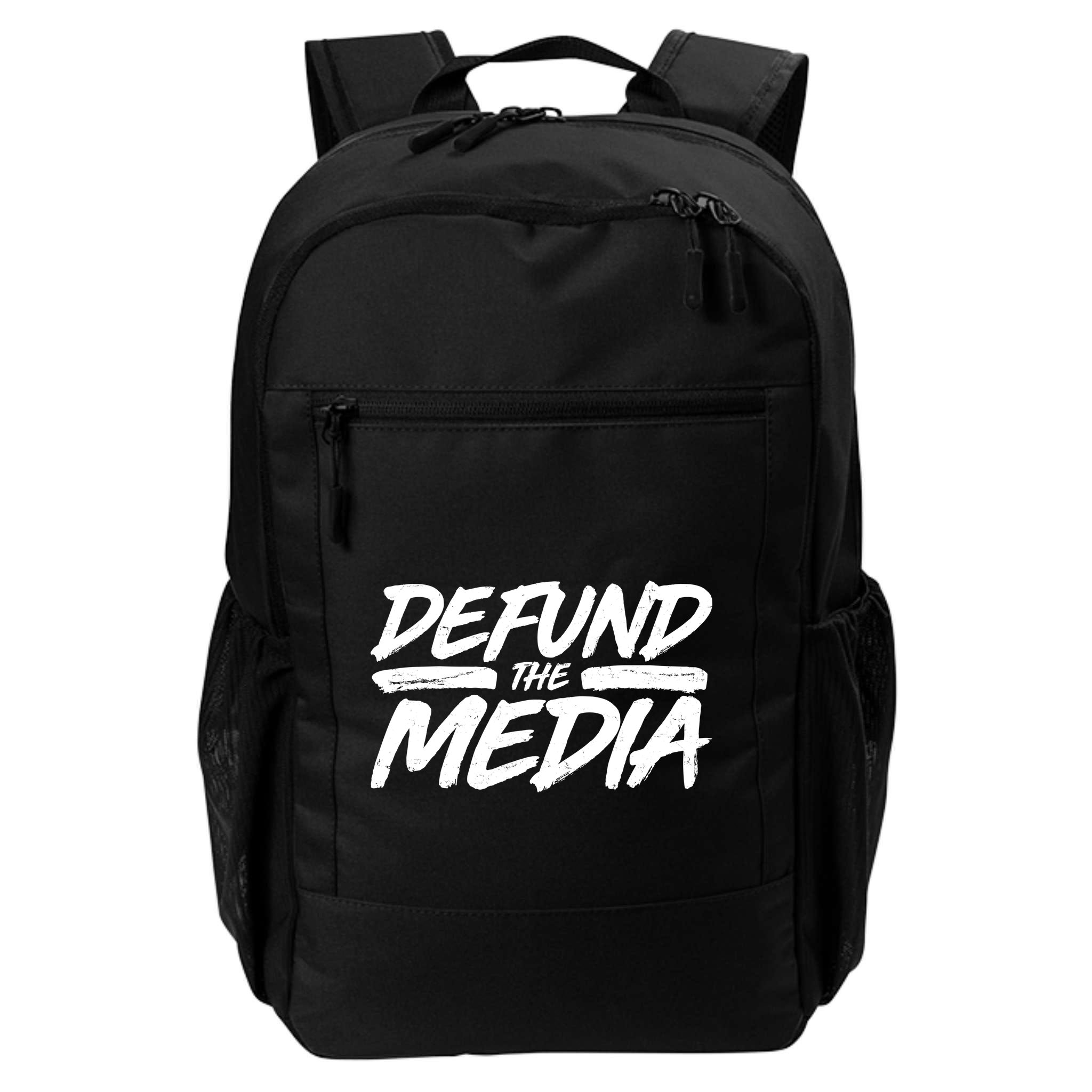 Defund The Media Distressed Backpack