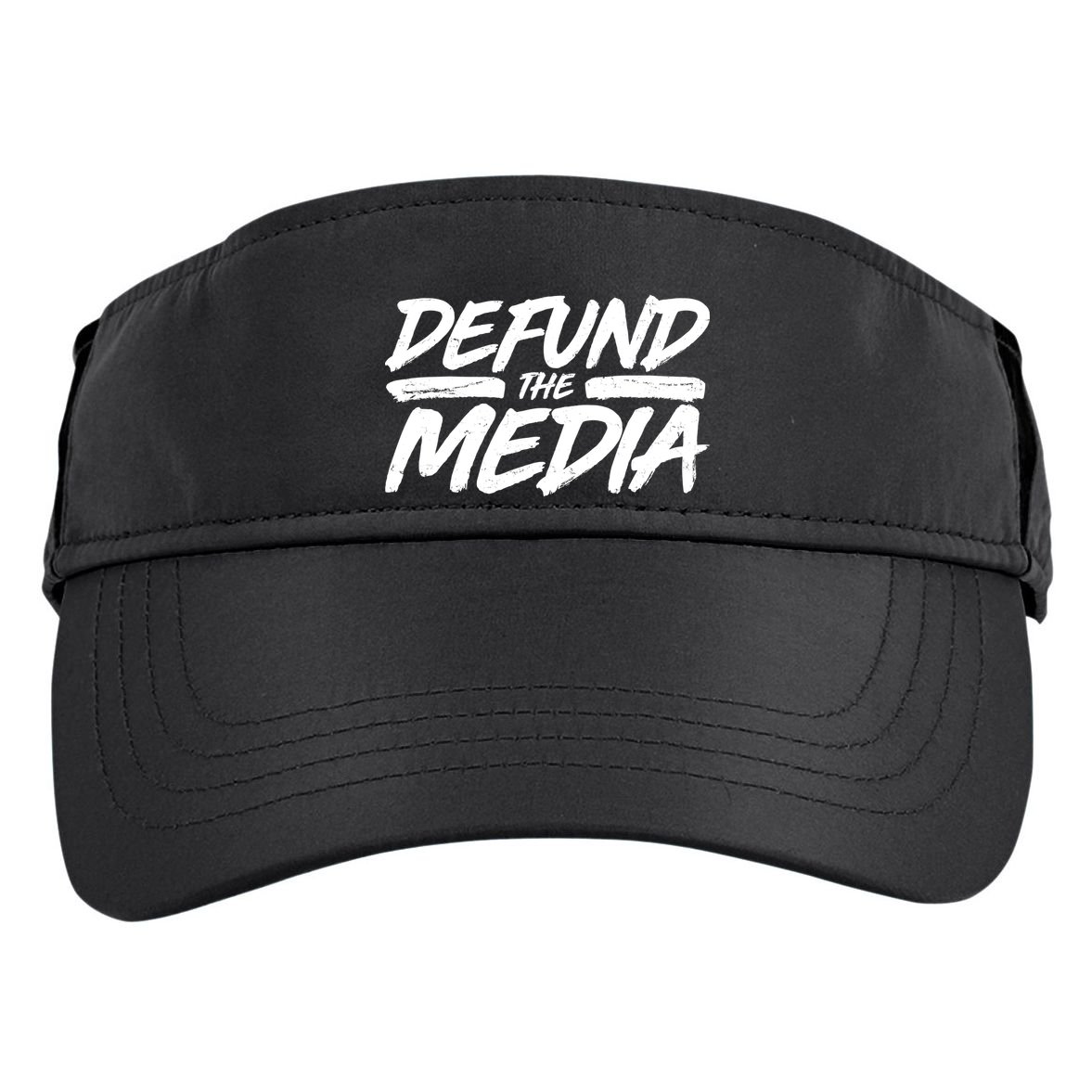 Defund The Media Distressed Adult Drive Performance Visor