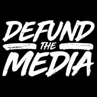 Defund The Media Distressed Drawstring Bag