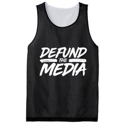 Defund The Media Distressed Mesh Reversible Basketball Jersey Tank