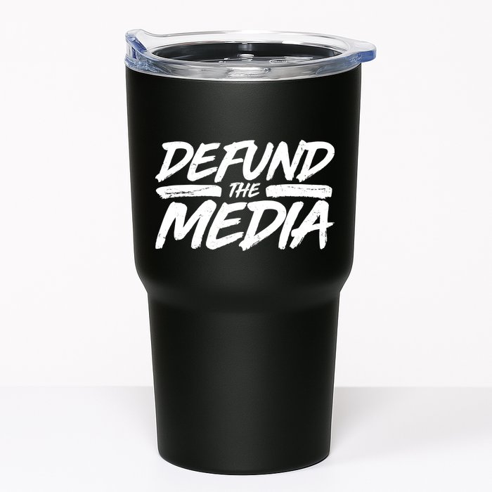 Defund The Media Distressed Tumbler