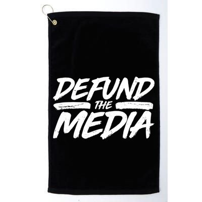 Defund The Media Distressed Golf Towel