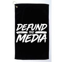 Defund The Media Distressed Golf Towel