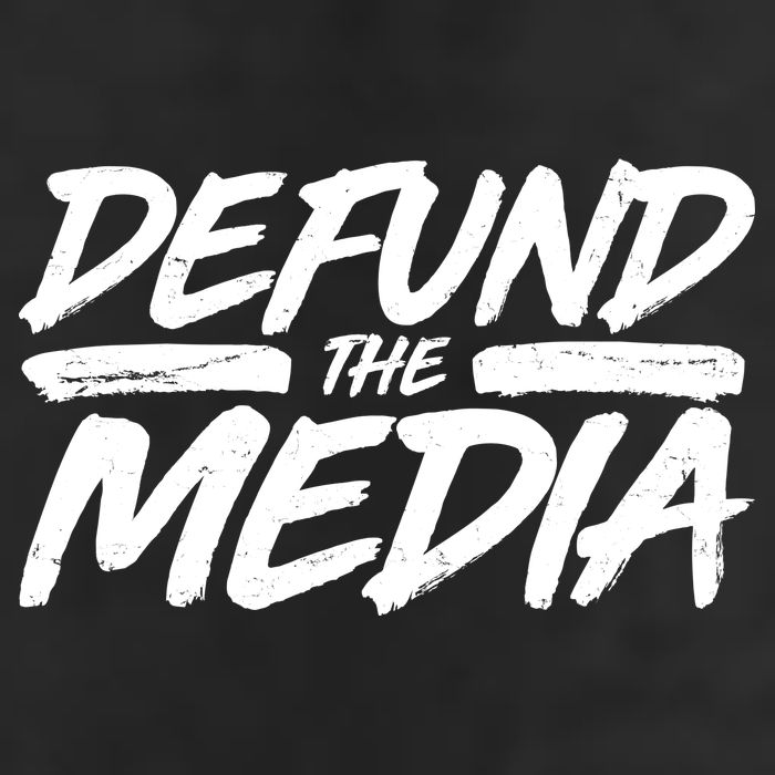 Defund The Media Distressed Golf Towel