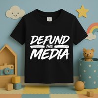 Defund The Media Distressed Toddler T-Shirt