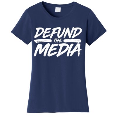 Defund The Media Distressed Women's T-Shirt