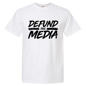 Defund The Media Distressed Garment-Dyed Heavyweight T-Shirt