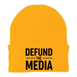 Defund The Media Protest Knit Cap Winter Beanie