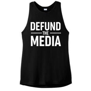 Defund The Media Protest Ladies PosiCharge Tri-Blend Wicking Tank