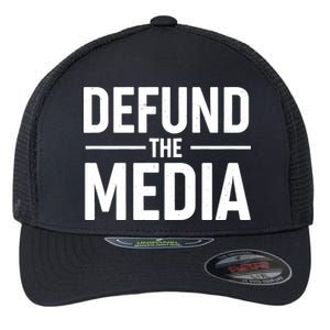 Defund The Media Protest Flexfit Unipanel Trucker Cap