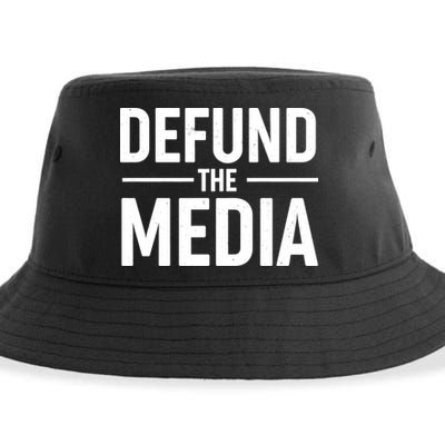 Defund The Media Protest Sustainable Bucket Hat