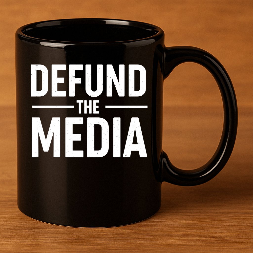 Defund The Media Protest 11oz C Handle Ceramic Mug