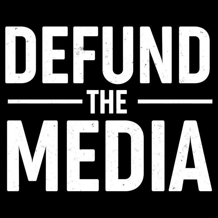Defund The Media Protest Drawstring Bag