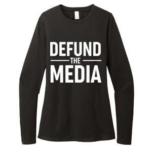 Defund The Media Protest Womens CVC Long Sleeve Shirt