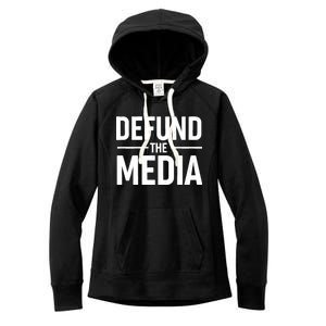 Defund The Media Protest Women's Fleece Hoodie