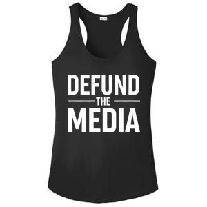 Defund The Media Protest Ladies PosiCharge Competitor Racerback Tank