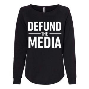 Defund The Media Protest Womens California Wash Sweatshirt