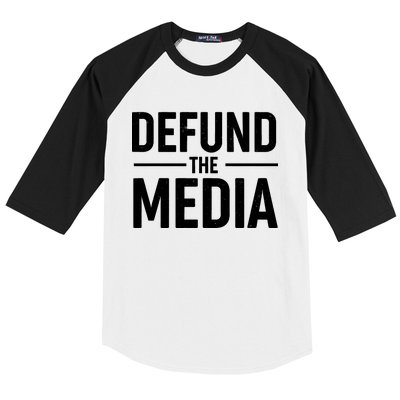 Defund The Media Protest Baseball Sleeve Shirt