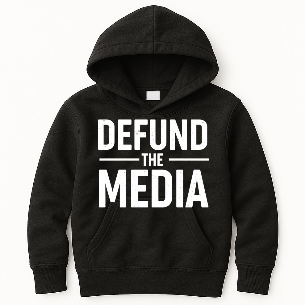 Defund The Media Protest Kids Hoodie