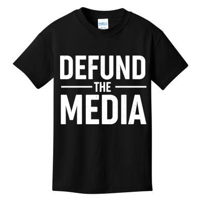Defund The Media Protest Kids T-Shirt