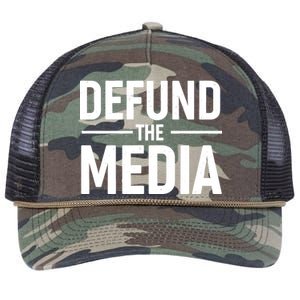 Defund The Media Protest Retro Rope Trucker Hat Cap