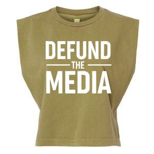 Defund The Media Protest Garment-Dyed Women's Muscle Tee