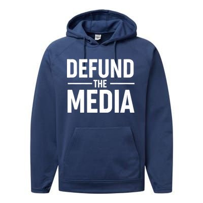 Defund The Media Protest Performance Fleece Hoodie