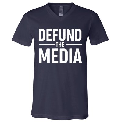 Defund The Media Protest V-Neck T-Shirt