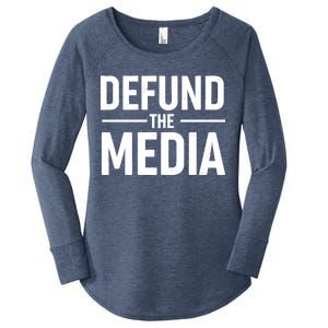 Defund The Media Protest Women's Perfect Tri Tunic Long Sleeve Shirt