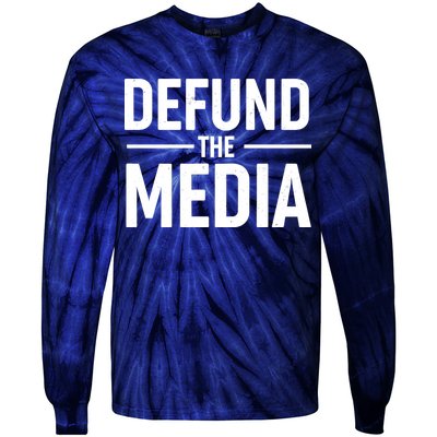 Defund The Media Protest Tie-Dye Long Sleeve Shirt