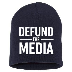 Defund The Media Protest Short Acrylic Beanie