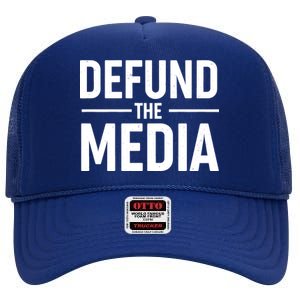 Defund The Media Protest High Crown Mesh Back Trucker Hat