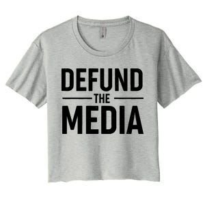 Defund The Media Protest Women's Crop Top Tee