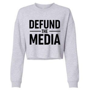 Defund The Media Protest Cropped Pullover Crew