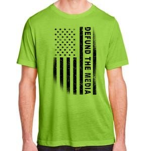 Defund The Media US Flag Adult ChromaSoft Performance T-Shirt