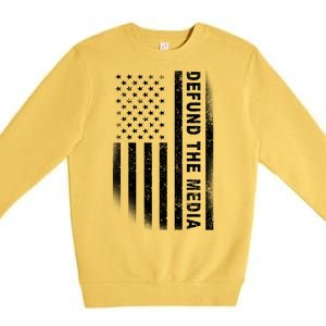 Defund The Media US Flag Premium Crewneck Sweatshirt