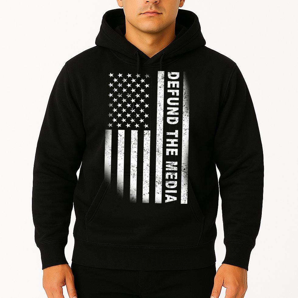 Defund The Media US Flag Hoodie