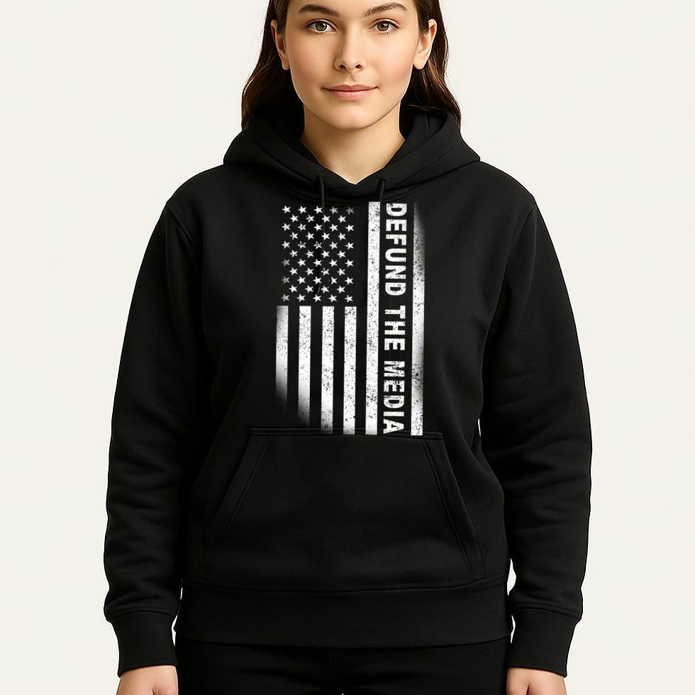 Defund The Media US Flag Hoodie