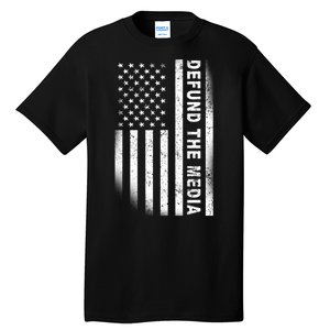 Defund The Media US Flag Tall T-Shirt