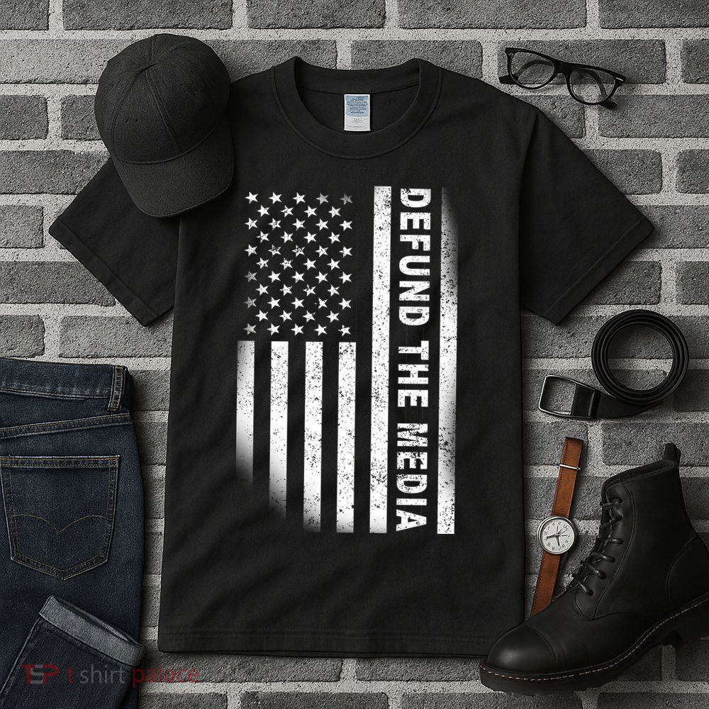 Defund The Media US Flag Tall T-Shirt