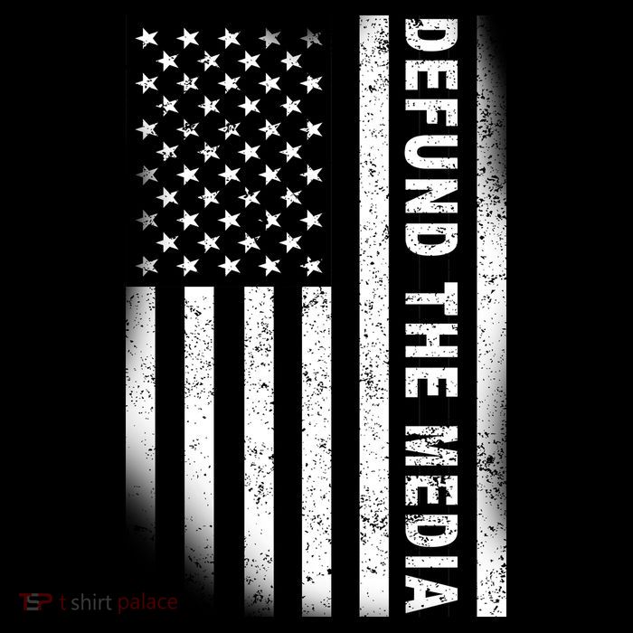 Defund The Media US Flag 7-Panel Snapback Hat