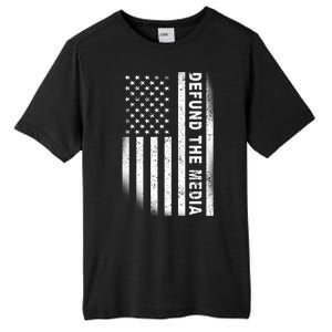 Defund The Media US Flag Tall Fusion ChromaSoft Performance T-Shirt