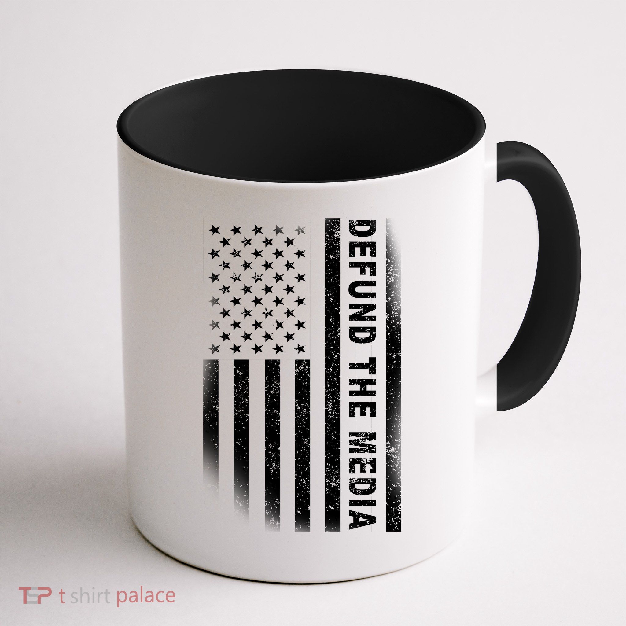 Defund The Media US Flag Mug