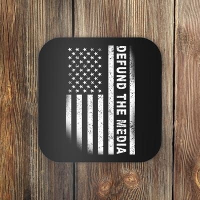 Defund The Media US Flag Coaster