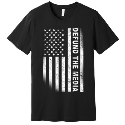 Defund The Media US Flag Premium T-Shirt